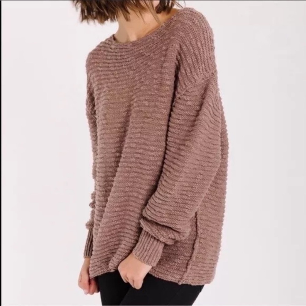 Free People Menace Solid Tunic Sweater Size Small